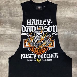 Self cut Harley Davidson Tee